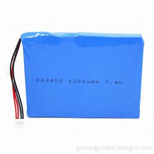 Lithium Polymer Battery, 063450, 7.4V 1200mah for PC